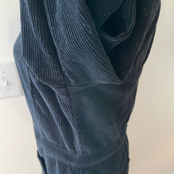 TOPSHOP Corduroy Black Zip Front Boiler Jumpsuit - Picture 13 of 16